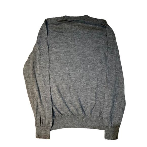 Qi New York Men's Grey 100% Wool Sweater - Size L - Minimalist, Cozy, Preppy - Picture 2 of 6
